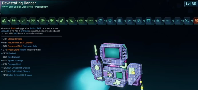 [PEARLESCENT] L60 EXO-SOLDIER (RAFA) ALL IN ONE CLASS MOD - MAX ALL RAFA SKILLS - OVER 30 MODDED PERKS AND STATS