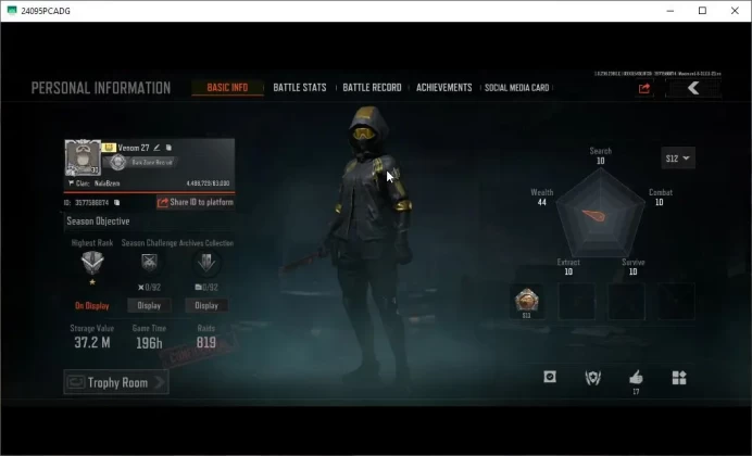 MOBILE Lv30|SV 37M|CV 19M|Battle Machete|Koi LR-AR2,ABG AX50,Secrets RPK-16,Etc|GearSkin|CNOFF|Infinite|Check SS(AB2851)