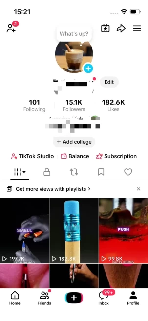USA Monetized Account/ 15K Real Followers+180K Real Likes/ Creator Rewards Program Activated/ Live Stream/ Full Access