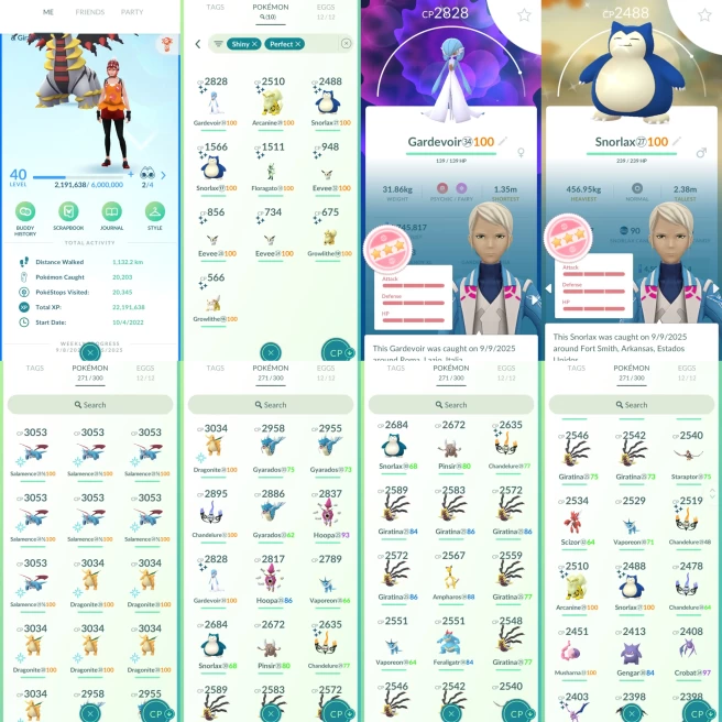 AC1056 Mystic | x13 3000CP | x932000CP | x10 SHUNDO Gardevoir Snorlax |x21 Giratina x1 Xerneas x4 Hoopa |100IV x6 Dragonite x7 Salamence x2 Chan