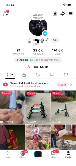 Germany Monetized Account/ 22K Real Followers+170K Real Likes/ Creator Rewards Program Activated/ Live Stream/ Full Access