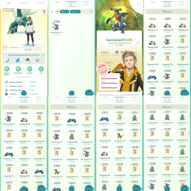 ACl1137 Instinct |x79 3000CP |x210 2000CP |x1 SHUNDO Garchomp|x8 Latias SHADOW Latios x6 Rayquaza Uxie 100IV x9 Dialga (x1 Shiny) x2 Regigigas S