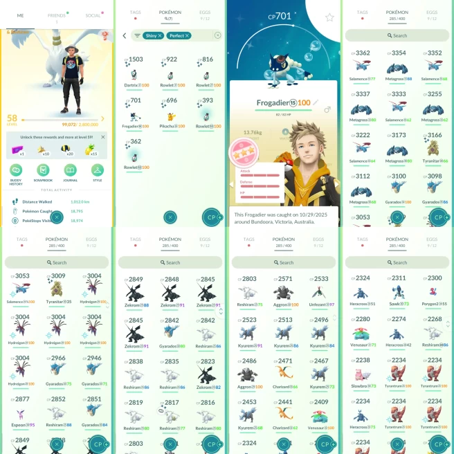 AC1147 Instinct |x19 3000CP |x77 2000CP |x7 SHUNDO Dartrix Frogadier | x5 Regice (x1 Shiny) x9 Reshiram (x1 Shiny) x5 Zekrom x5 Kyurem x5 Tapu K
