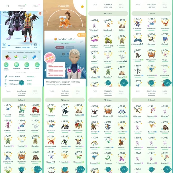 ACw1149 - Mystic |x61 3000CP|x741 2000CP|x2 SHUNDO Landoru|x829 Legendary |x89 Mewtwo (x2 100IV x3 Shiny x2 Armored) x28 Lugia Apex x2 Shiny x1 
