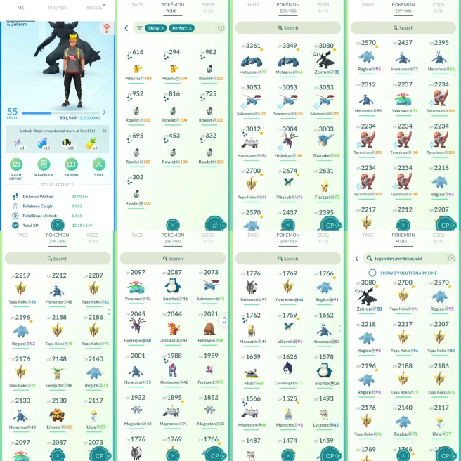 AC1151 Mystic |x9 3000CP |x43 2000CP | x10 SHUNDO x2 Pikachu | Zekrom x7 Tapu Koko x6 Registell x5 Regice | x100 IV x3 Salamence Hygreigon Tyran