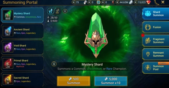 Starter with Ankora + Shards : 161 Ancient, 33 Void, 24 Primal, 4 Sacred | Ninja + 17 Login Legendary | Mine max