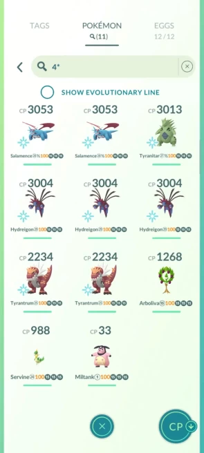 ACm1174 -Level 55 | 2.3M dust | x34 shiny x11 100IV | CP3000+(6) CP2000+(15) | Necrozma | Salamance and Tyranitar 100V over 3000 CP