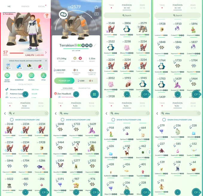 ACm1188 -lv: 57 Valor | x1 3000CP | x10 2000CP | x1 Legendary | x31 shiny | x12 100IV | Terrakion | 100IV shadow Tyrantrum | shiny Swampert Ditt