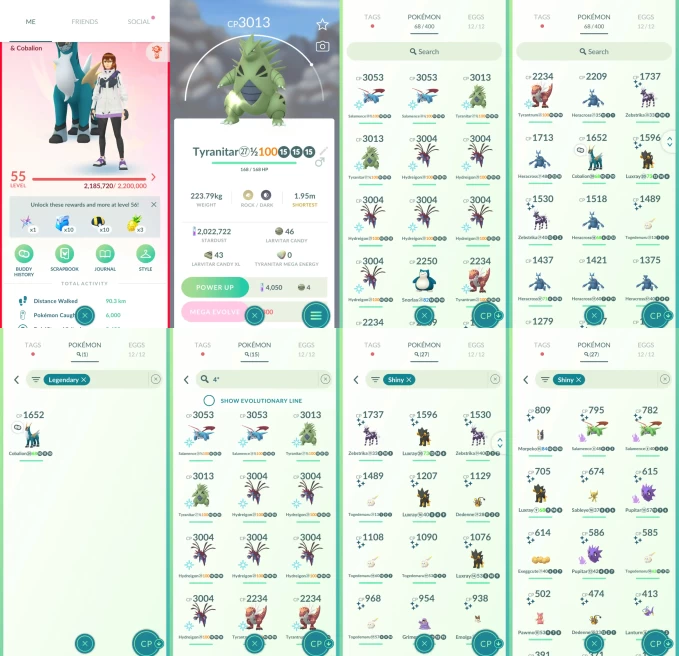 ACm1194 -lv 55 Valor | x10 3000CP | x14 2000CP | x1 Legendary | x27 shiny | x15 100IV | Cobalion | 3000CP+ x2 Salamence x2 Tyranitar x6 Hydreigo