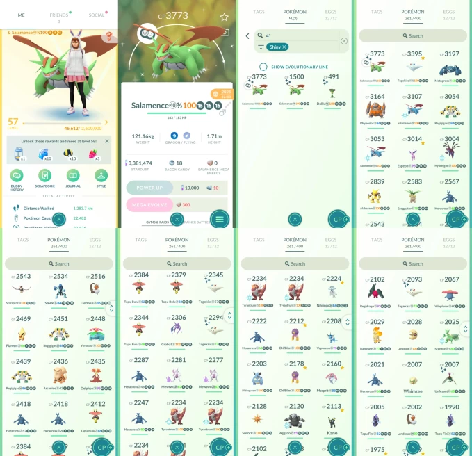 AC1250 -lv 57 Instinct | x9 3000CP | x59 2000CP | x46 Legendary | x3 SHUNDO | x36 shiny | x35 100IV | x2 Mewtwo Regidrago | Shundo x2 Salamence