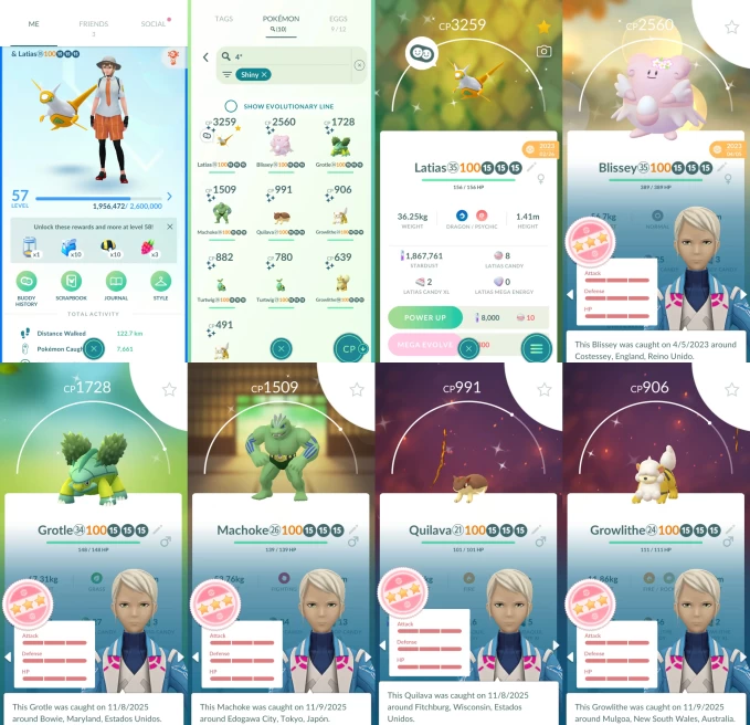 AC1217 -lv 57 Mystic | x11 3000CP | x84 2000CP | x69 Legendary | x10 SHUNDO | x30 shiny | x30 100IV | SHUNDO 3200CP Latias | x8 Rayquaza x12 Lug