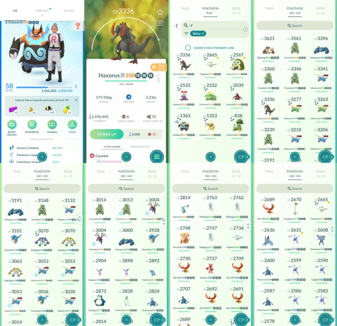 AC1257 -lv 58 Mystic | x28 3000CP | x133 2000CP | x50 Legendary | x9 SHUNDO | x51 shiny | x33 100IV | SHUNDO Emboar Torterra Delphox Haxorus Ven