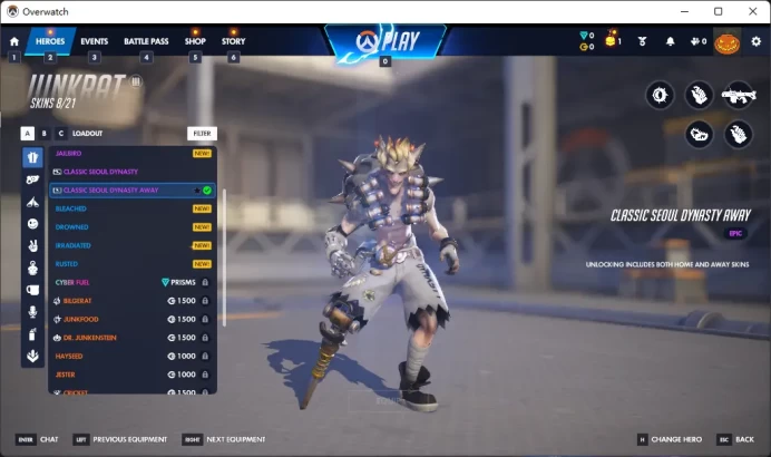 7 Gold Weapons / SEOUL DYNASTY AWAY / Full Mail Access / see the picture / Please Read Description