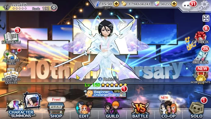 GLOBAL 50K Orb|Rukia 10Th Anniv,SoulRaper(Shunsui,Jushiro),TYBW25 Renji,Jushiro,Byakuya Renewd,Etc|5,6K ACCTic|Klab ID(BBS2495)