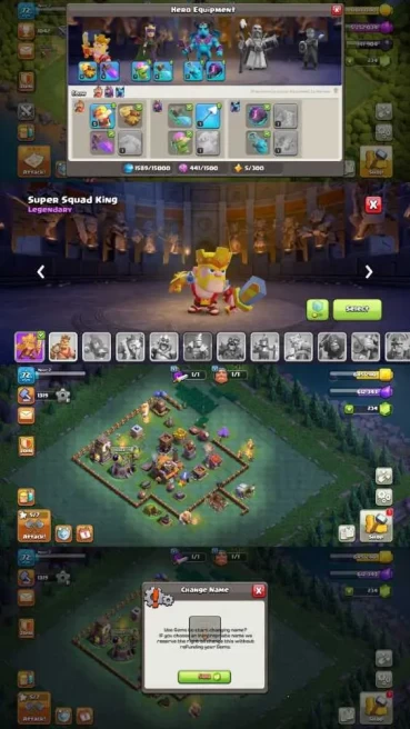 TH9 MAX ALMOST Hero 30-27-10 BEST DEAL 5 BUILDERS LEGENDARY HERO FREE CHANGE NAME