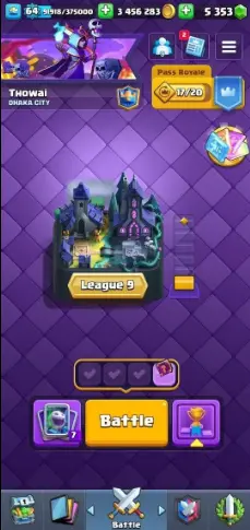 WORLD TOP RAREST KT 15(XP-68)48 ELITE CARD & 70 MAX CARD TOWER SKINS-8 ITEMS FULL 9000 TROPHY 6 CHAMPION&5 LEGEND ELITE 5000+GEMS AND&IOS KT 15
