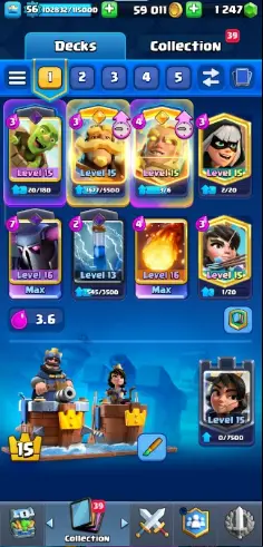 KT 15 | Level 56 | 7330 trophies | 2 Heroes | 2 Evo |5 years Old | Full Access