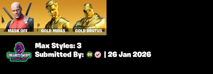 #34 [PC/XBOX/PSN/SWITCH] 10 skins | Gold Midas | Gold Brutus | Gear Specialist Maya | Omen | MASK OFF | Skye | Meowscles | Agent Peely | TNTina 