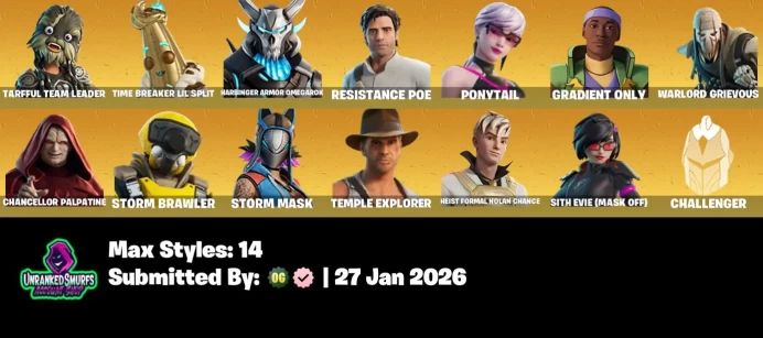 #36 [PC/XBOX/PSN/SWITCH] 60 skins | Harbinger Armor Omegarok | Challenger | Snap | Kado Thorne | Malik | Tarfful Team Leader | Resistance Poe | 