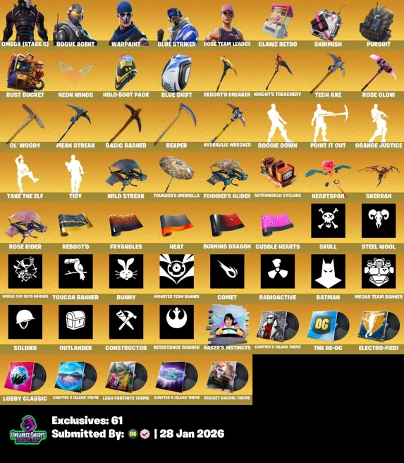 #37 [PC/XBOX/PSN/SWITCH] 137 skins | OG STW | Omega (stage 5) | Rogue Agent | Blue Striker | STAGE 5 | STAGE 5 - No shoulder pad | STAGE 4 | STA