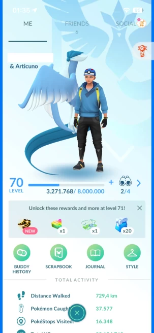 Level 70, 5 Legendary IV100, 124 Shiny, 165 Legendary, 72 IV 100, 7 Shiny Legendary, 24 Shadow Legendary