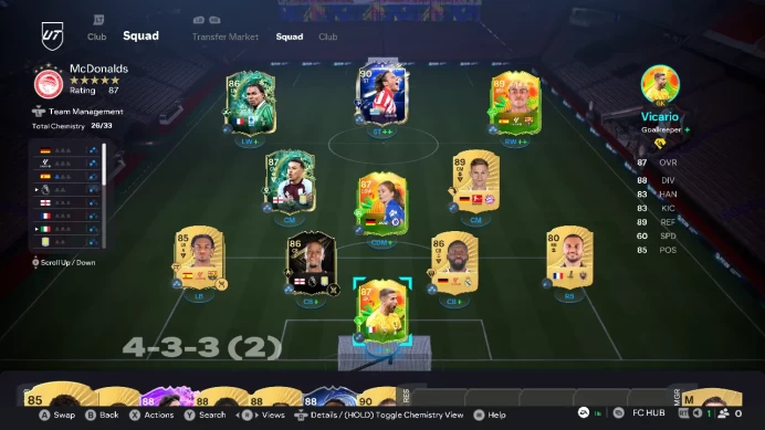 [Code 9665] [FC26] Rating 87 / Diego Forlan 90 + Other / Very Cheap