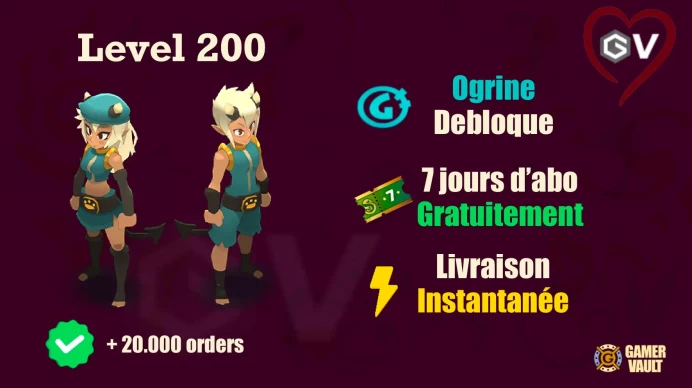 Rafal Osamodas Niveau 200 Livraison instantanée + 7 Jours Abonnement Bonus - Niveau 201 - LVL 201 - Compte UP à la main