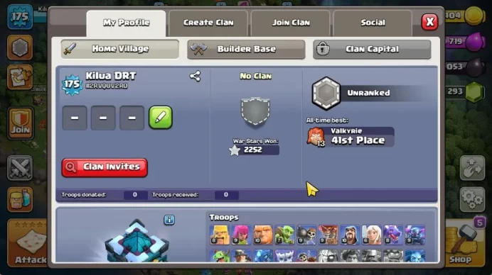 TH 13 - BH 5|Limited Skin|LV 175|HH 7|BK 44,AQ 75,GW 37,MP 43,RC 23,DD 0|CN OFF|Protect OFF|TAKE MAIL(COC2069)