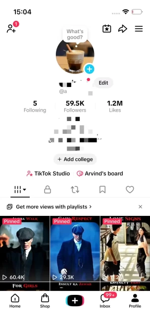 Instanly Delivery/ Monetized 59K Real Followers+1.2M Real Likes Account/ Creator Rewards Program Activated/ Full Access