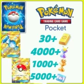 Global Server /Rare Candy Crown+Poké Ball + Pokémon Gold Bricks*30 - Pack Opening Hourglass*4000- Challenge Hourglass*1000-Shop Ticket×5000