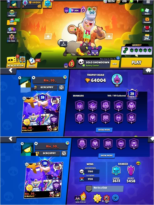 OP BS 64k TROPHY, 100/101 UNLOCKED, 48 HYPERCHARGED, 5 MAXED,374 OP SKINS [14 MYTHIC+8 LEGENDARY+7 HYPERCHARGED],980 PINS,444 ICON,223 SPRAYS
