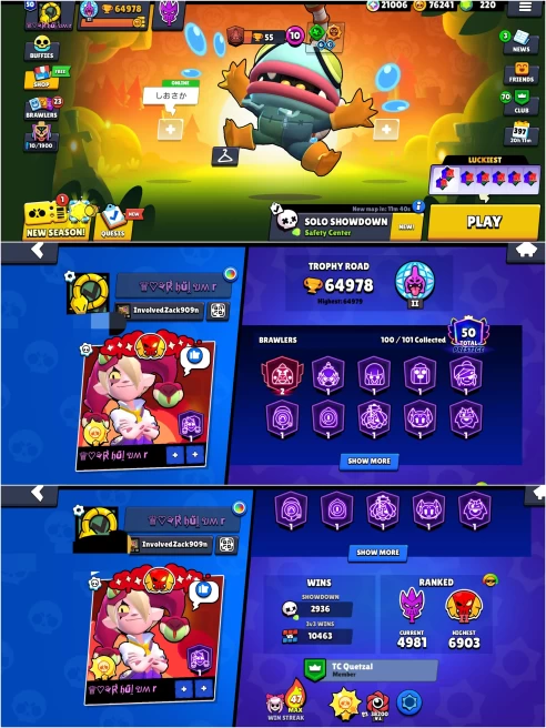 OP BS 64.9k TROPHY, 100/101 UNLOCKED, 41 HYPERCHARGED,2 MAXED,408 OP SKINS [20 MYTHIC+14 LEGENDARY+10 HYPERCHARGED],1092 PINS,470 ICON,234 SPRAY