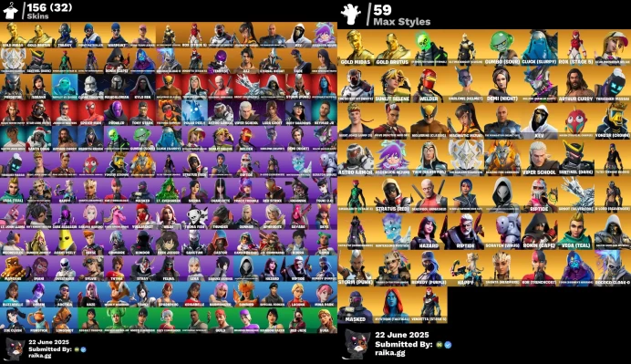 [Rent Cheap Accounts for 14 Days] 156 skins | OG STW / Spider-man / Nezumi / The Ageless / Sasuke / Sakura / Lara Croft NN118