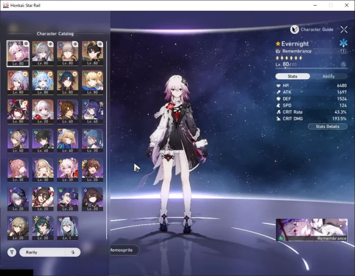 Asia|TL 65|6 Limited|Evernight+Sign,Cerydra,Saber,Sparkle,Topaz,Dante|Male MC|Take Mail|Check SS(HSR6221)