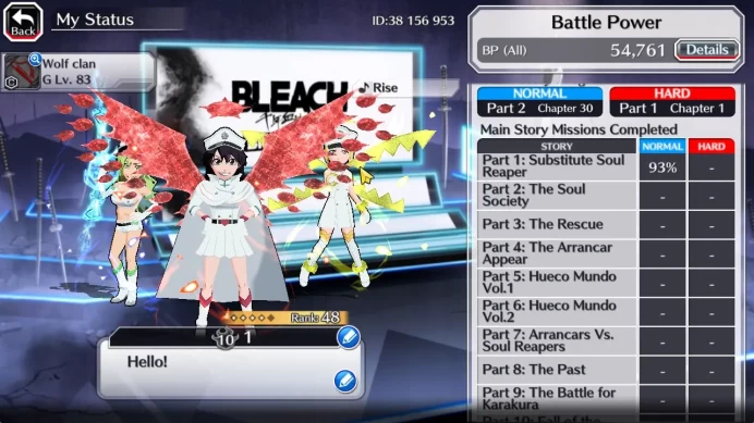 [GLOBAL]6K Orbs+Fresh All Story|TYBW26 Bbastebine,Liltotto,TYBW24 Kensei,Candice,Orihime,Renewd Ichigo,Etc|CE ON|KlabID(BBS2499)