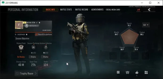MOBILE Lv30|SV 40M|CV 39M|Royal Guard|MCX YL, AK 12 GM, M110 P,Etc|Many Skin|CN On|Infinite|Check SS(AB2868)