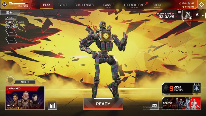 Gold 4 Season 28 2nd split / Bangalore  4K badge, Pathfinder + Lifeline 3k badge / Full access / Instant delivery