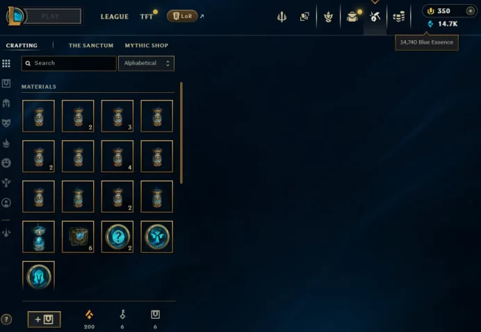 【 EUW 】 ⸱ Iron IV 7.7% WR +42Games | Hand - ( leveled + De-ranked ) | Unverified | 14740 BE | 350 RP | Untouched-Loot | Check Description