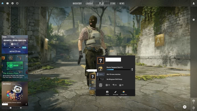 [ID:142910][PRIME][PREMIER MODE AVAILABLE][FACEIT READY][VERY RARE] UN (UNRANKED || 0 MM || 43 HOURS)
