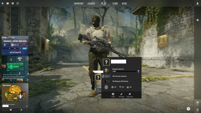 [ID:153079][PRIME][PREMIER MODE AVAILABLE][FACEIT READY][VERY RARE][COMMENDATIONS 3x100] UN (UNRANKED || 0 MM || 26 HOURS)