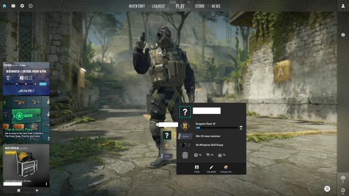 [ID:58535][PRIME][PREMIER MODE AVAILABLE][FACEIT READY][VERY RARE][COMMENDATIONS 3x75] UN (UNRANKED || 0 MM || 26 HOURS)