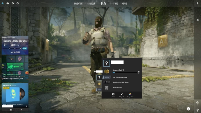 [ID:134656][PRIME][PREMIER MODE AVAILABLE][FACEIT READY][VERY RARE] UN (UNRANKED || 0 MM || 47 HOURS)