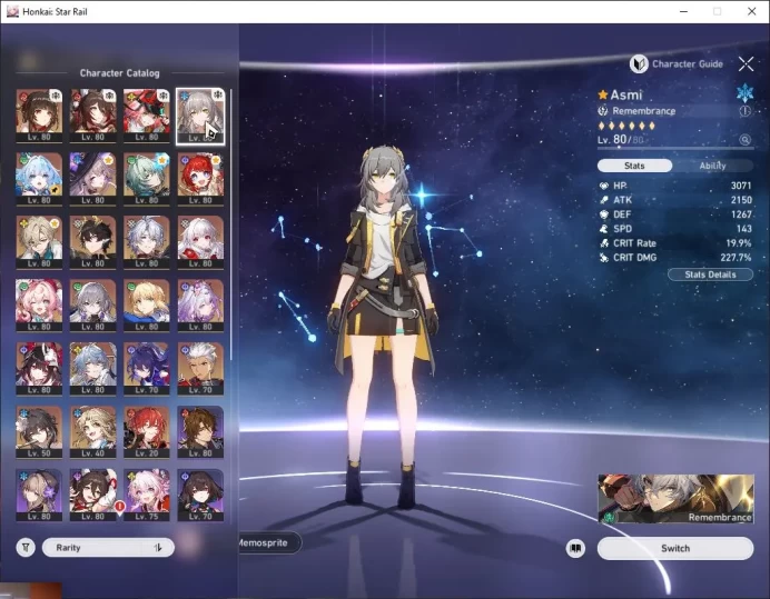 Asia|TL 70|Phainon,The Herta Premium+3 Sign|17 Limited|[Rappa E2,Castorice,Saber]+Sign,Hyacine,Etc|Take Mail|Check SS(HSR6234)