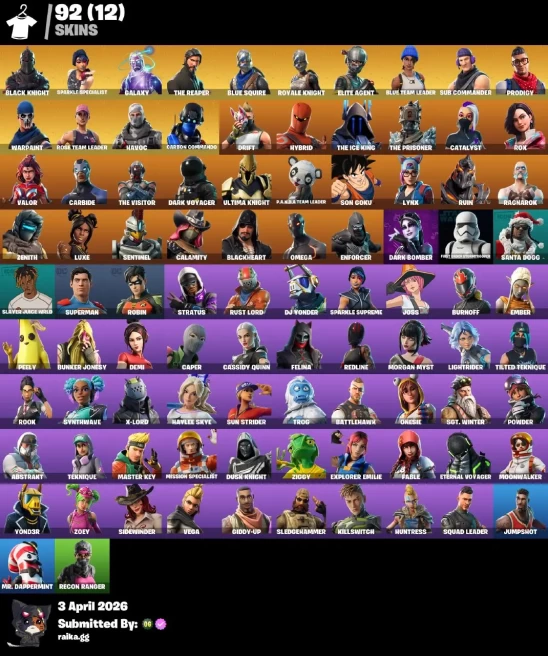 [PC/XBOX] 92 skins | DELUXE STW | Black Knight | Galaxy | Sparkle Specialist | Take The L |The Reaper | Blue Squire | Royale Knight
