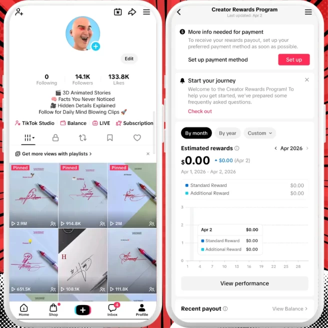 [Discounted] Monetized Creator Rewards Program Account | 14K Authentic Followers & 133K Likes | Verified Screenshots + Instant Delivery