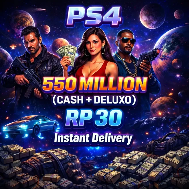 PS4 | 550 Million (Cash + Deluxos) | RP 30 | Modded Account | INSTANT Delivery | PS4G1013