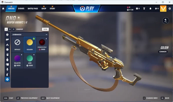 5120 LEGACY COMPETITIVE POINT / 2 Gold Weapons / Full Mail Access / see the picture / Please Read Description / Court