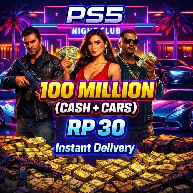 PS5 | 100 Million Cash + Deluxo | RP 30 | GTA Modded Account | Instant Delivery | PS5A1006 | 