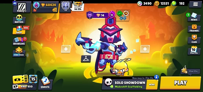 [Code 9707] Level 190 / 60k Trophy + 268 Skins / 42 Hypercharges + Highest Rank Legendary /  Very Cheap
