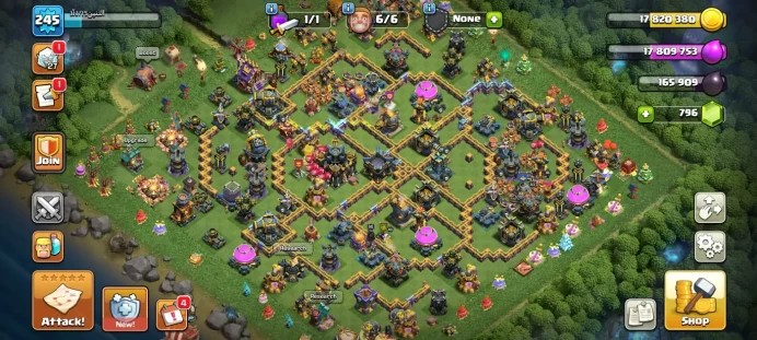 Town hall 17 Xp 245, 13 equipment epic,semi max defense, C5899
